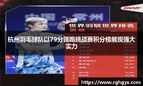 杭州羽毛球队以79分领跑挑战赛积分榜展现强大实力